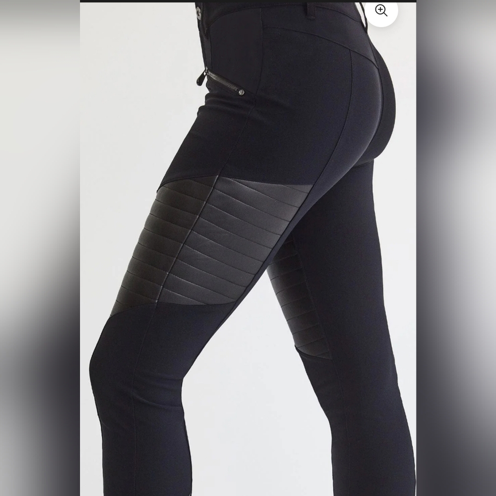 NWOT Alp N Rock Sloan Women’s Black Moto Ponte Leggings XS - Picture 2 of 6